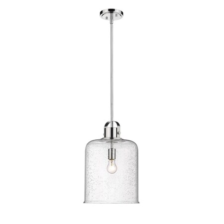 Z-Lite Kinsley 1 Light Pendant, Chrome And Clear Seeded 340P12-CH